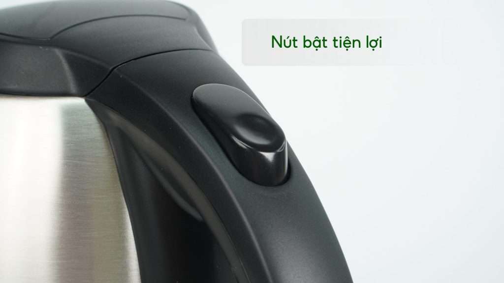 Bình đun PHILIPS HD9306_03_Bạc và Đen Nút bật tiện lợi