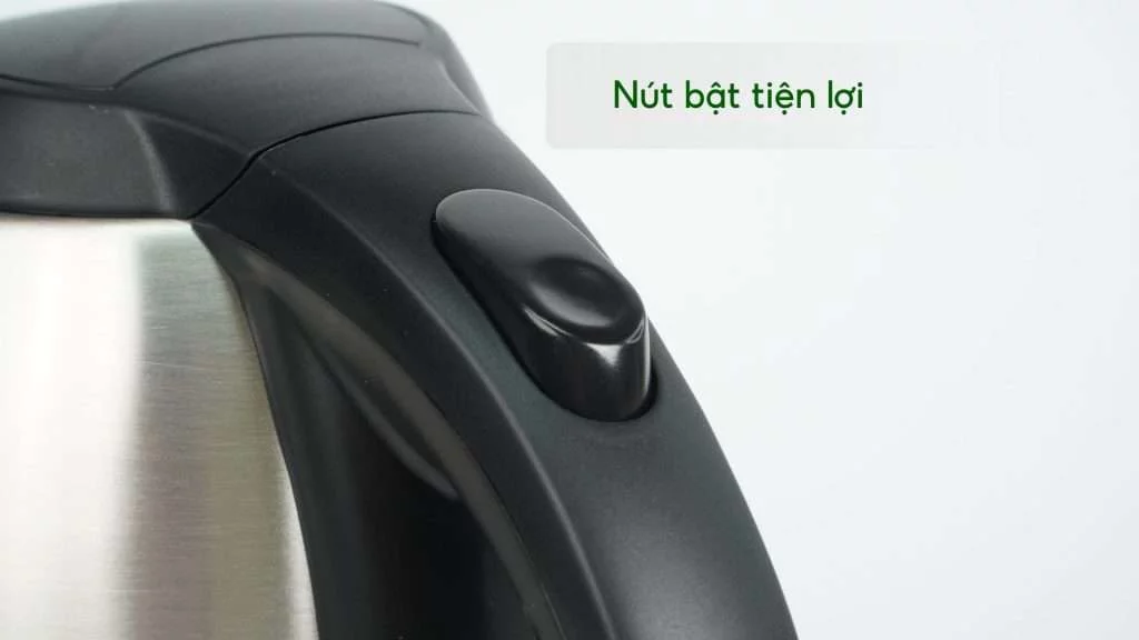 Bình đun PHILIPS HD9306_03_Bạc và Đen Nút bật tiện lợi