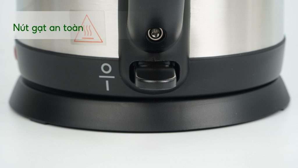 Bình đun PHILIPS HD9306_03_Bạc và Đen Nút gạt an toàn