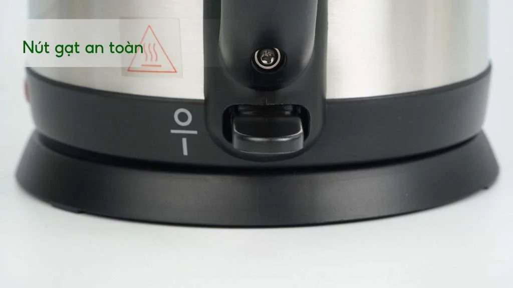 Bình đun PHILIPS HD9306_03_Bạc và Đen Nút gạt an toàn