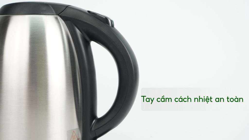 Bình đun PHILIPS HD9306_03_Bạc và Đen Tay cầm cách nhiệt an toàn