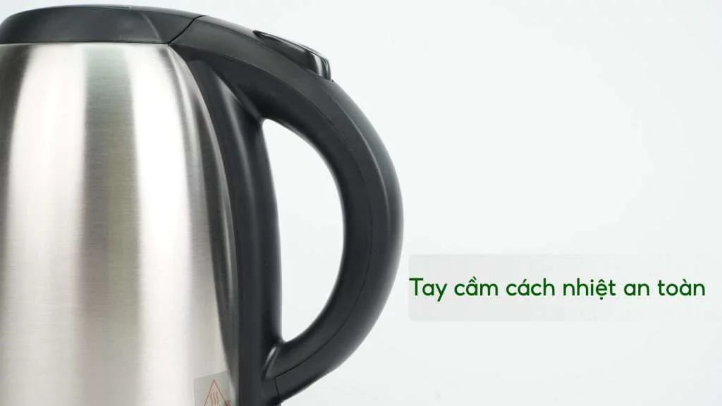 Bình đun PHILIPS HD9306_03_Bạc và Đen Tay cầm cách nhiệt an toàn