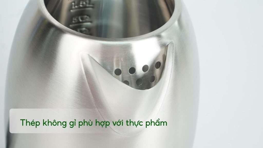 Bình đun PHILIPS HD9306_03_Bạc và Đen Thép không gỉ phù hợp với thực phẩm