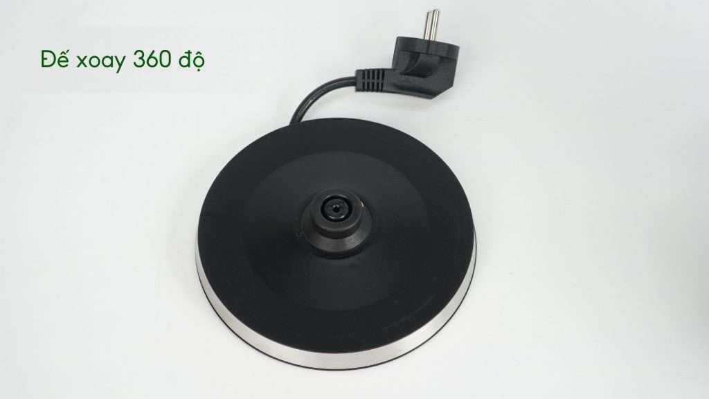 Bình đun PHILIPS HD9316_03_Bạc và Đen Đế xoay 360 độ