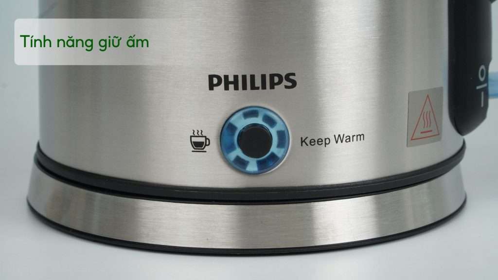 Bình đun PHILIPS HD9316_03_Bạc và Đen Tính năng giữ ấm