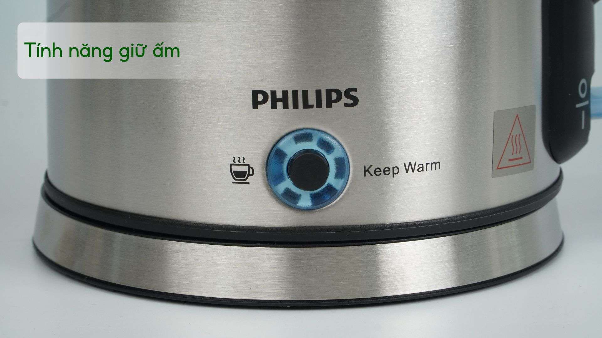 Bình đun PHILIPS HD9316_03_Bạc và Đen Tính năng giữ ấm