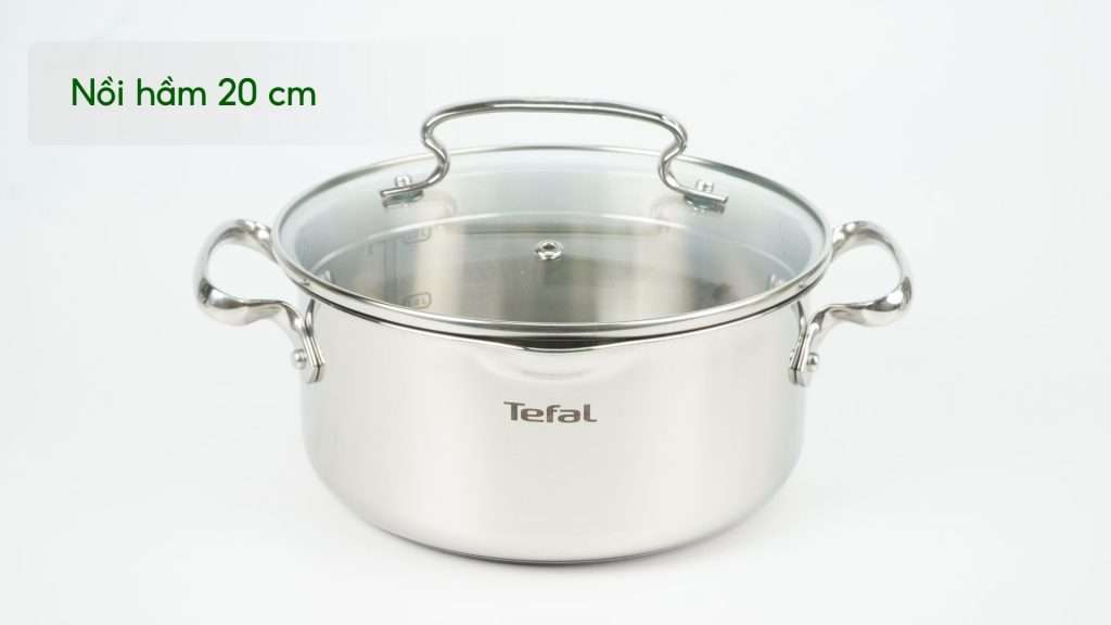 Bộ 5 Nồi Inox Cao Cấp Tefal Duetto Plus (Quánh 16Cm) Nồi hầm 20 cm
