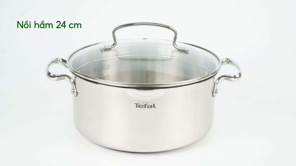 Bộ 5 Nồi Inox Cao Cấp Tefal Duetto Plus (Quánh 16Cm) Nồi hầm 24 cm