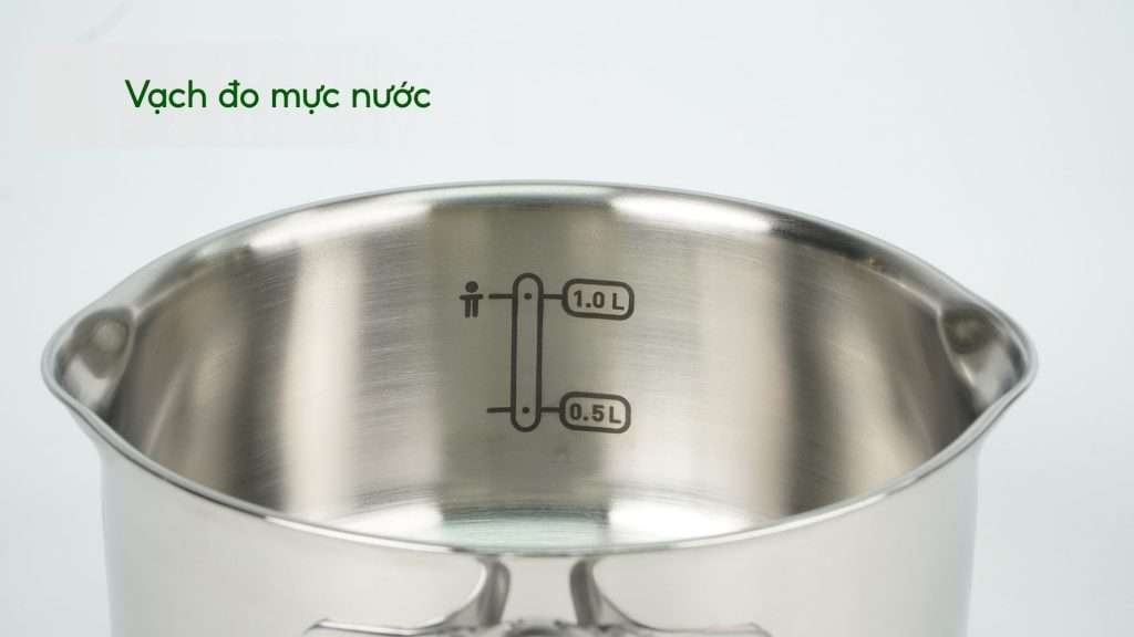 Bộ 5 Nồi Inox Cao Cấp Tefal Duetto Plus (Quánh 16Cm) Vạch đo mực nước