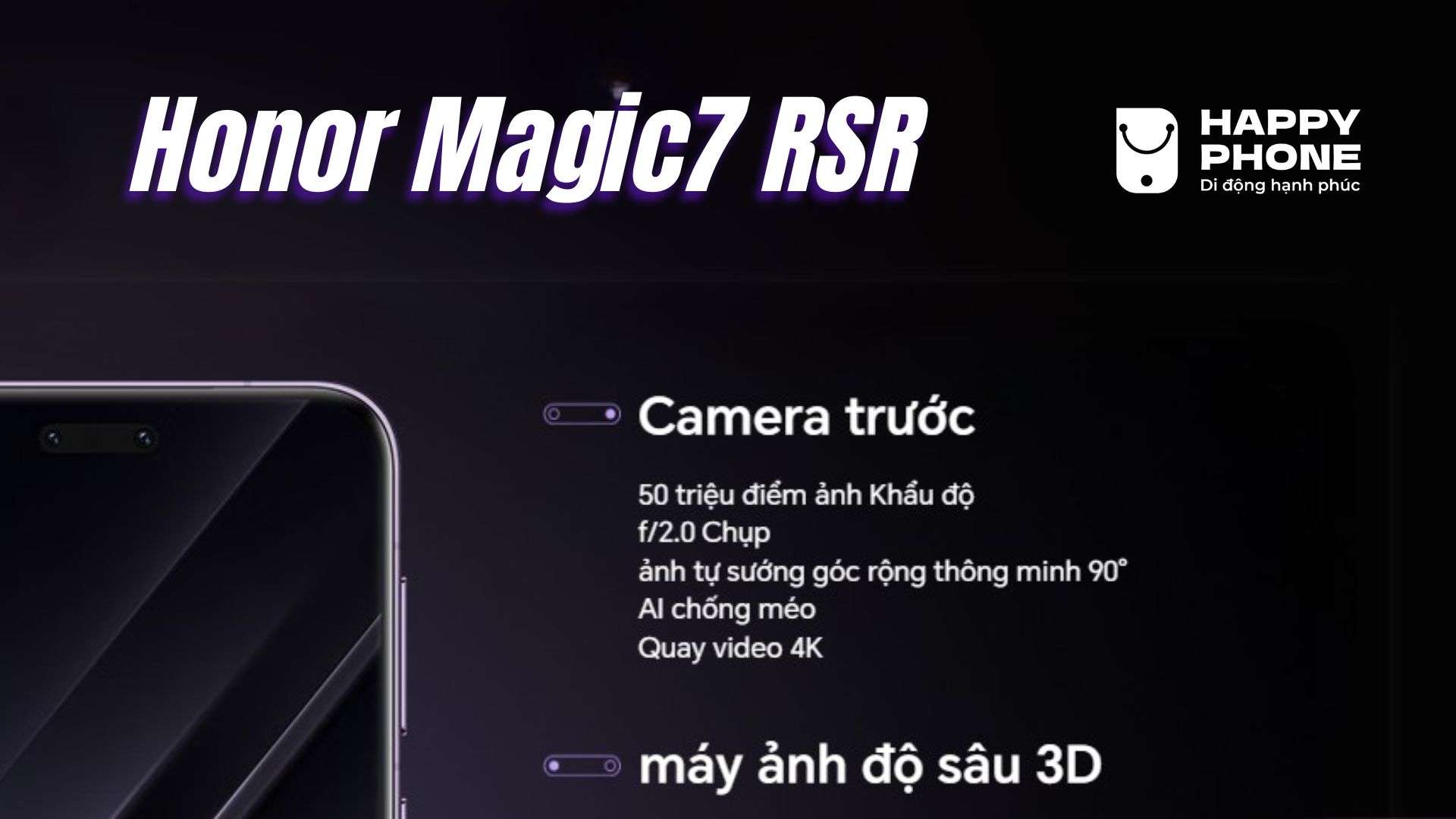 Camera trước Honor Magic7 RSR Porsche Design có thông số ấn tượng