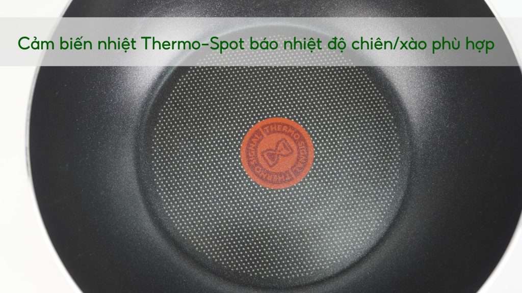 Chảo sâu lồng Tefal Day By Day 24cm G1436405 Cảm biến nhiệt Thermo-Spot báo nhiệt độ chiên_xào phù hợp