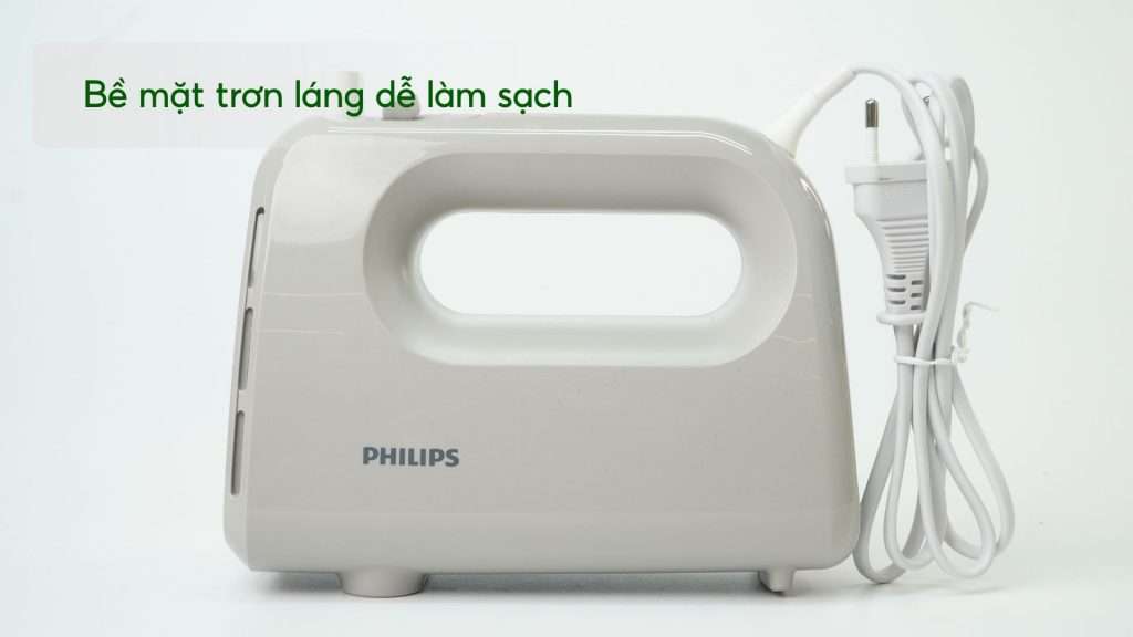 Máy đánh trứng PHILIPS HR3705_20_Xám Bề mặt trơn láng dễ làm sạch