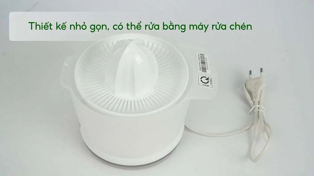 Máy vắt cam PHILIPS HR2738_00_Trắng Thiết kế nhỏ gọn, có thể rửa bằng máy rửa chén