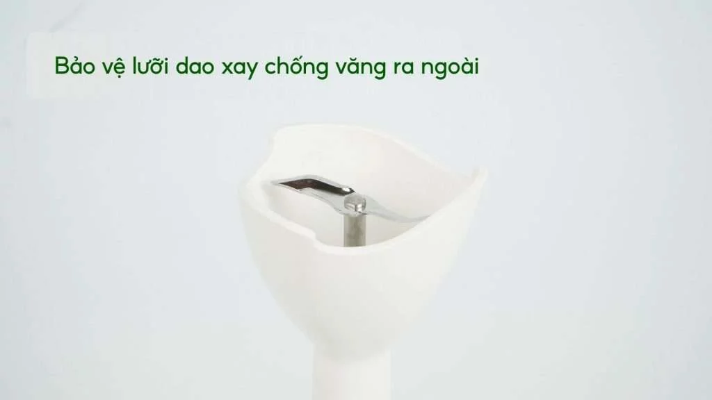 Máy xay sinh tố cầm tay PHILIPS HR2531_00_Trắng Bảo vệ lưỡi dao xay chống văng ra ngoài