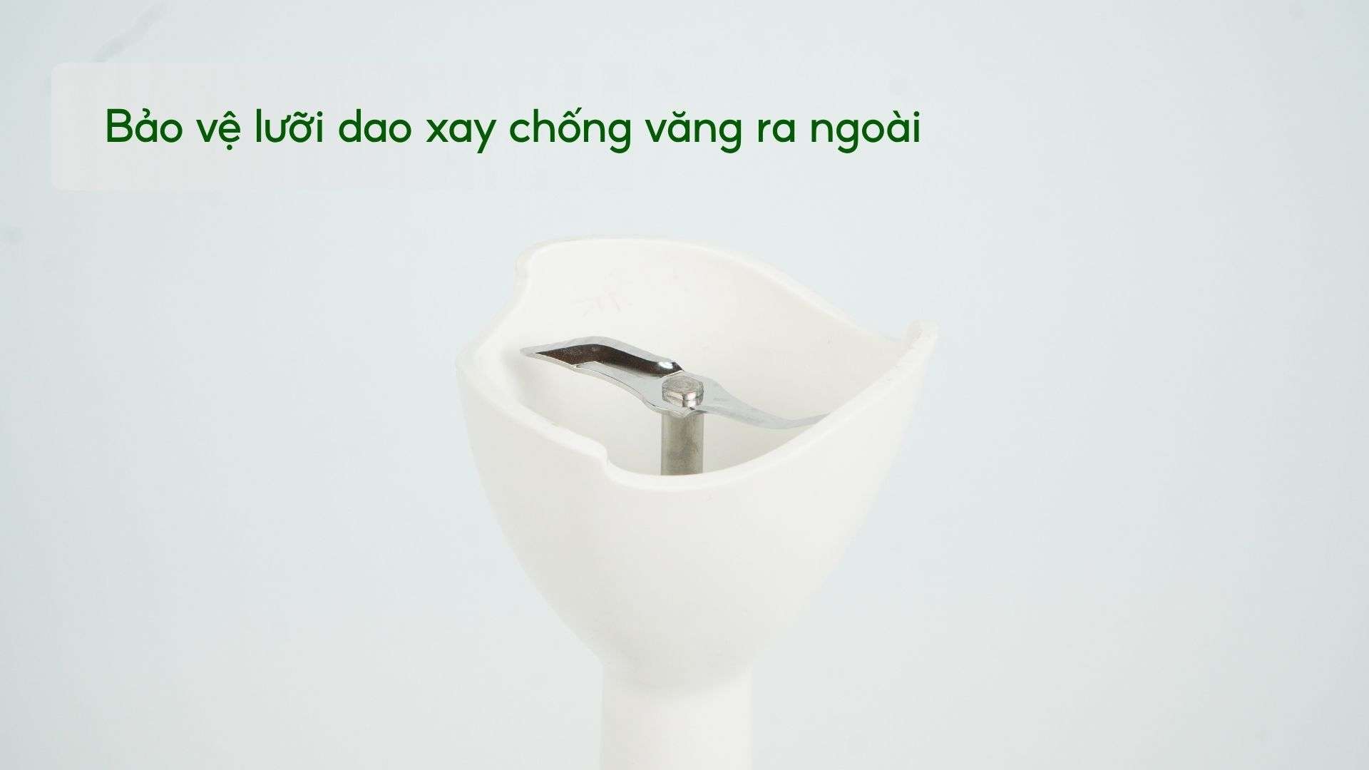 Máy xay sinh tố cầm tay PHILIPS HR2531_00_Trắng Bảo vệ lưỡi dao xay chống văng ra ngoài