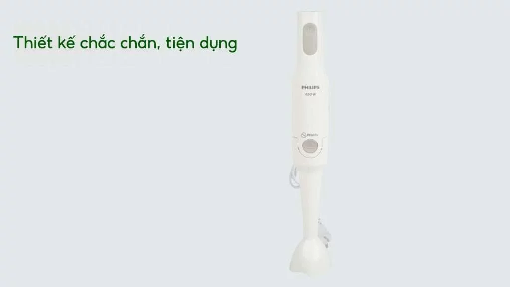 Máy xay sinh tố cầm tay PHILIPS HR2531_00_Trắng Thiết kế chắc chắn, tiện dụng