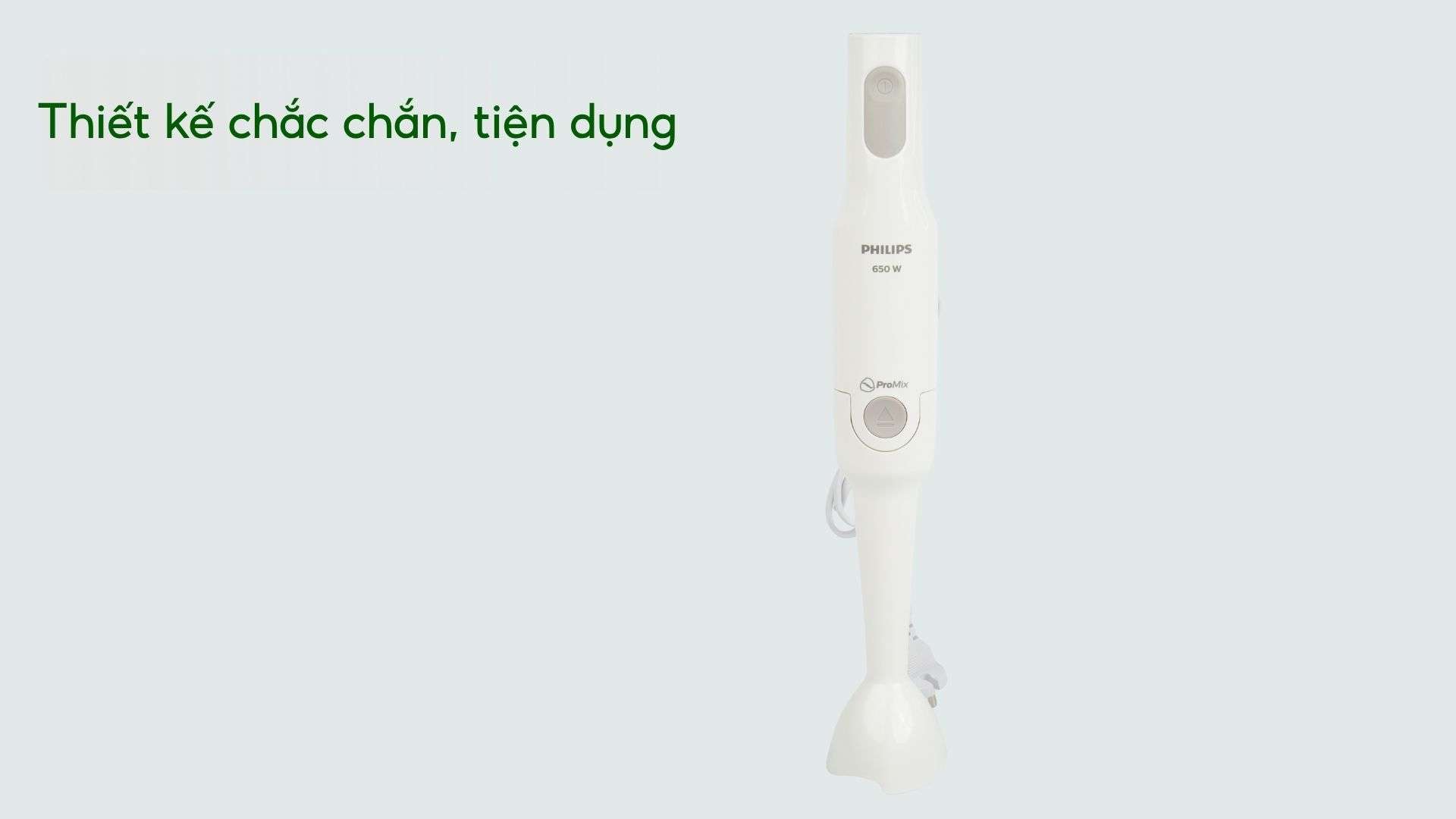 Máy xay sinh tố cầm tay PHILIPS HR2531_00_Trắng Thiết kế chắc chắn, tiện dụng