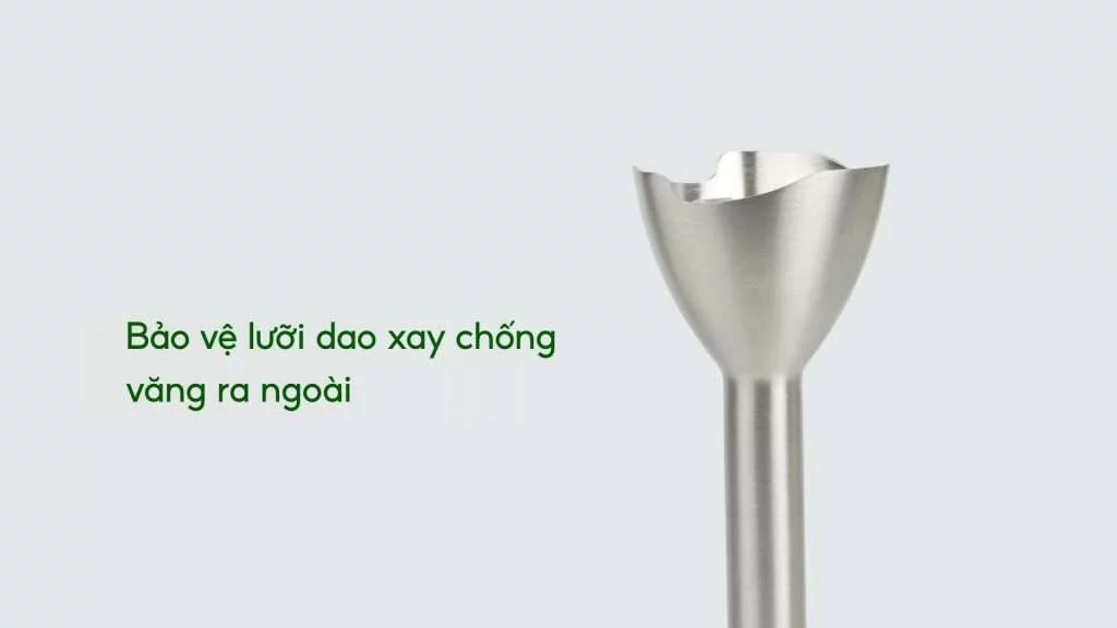 Máy xay sinh tố cầm tay PHILIPS HR2534_00_Trắng Bảo vệ lưỡi dao xay chống văng ra ngoài