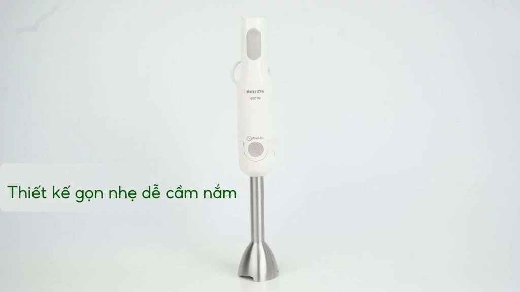 Máy xay sinh tố cầm tay PHILIPS HR2534_00_Trắng Thiết kế gọn nhẹ dễ cầm nắm