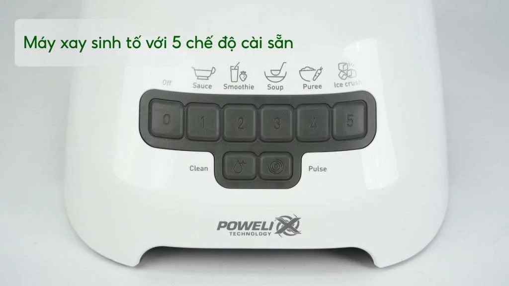 Máy xay sinh tố đa năng Tefal BlendForce Piano BL47YB66 Máy xay sinh tố với 5 chế độ cài sẵn