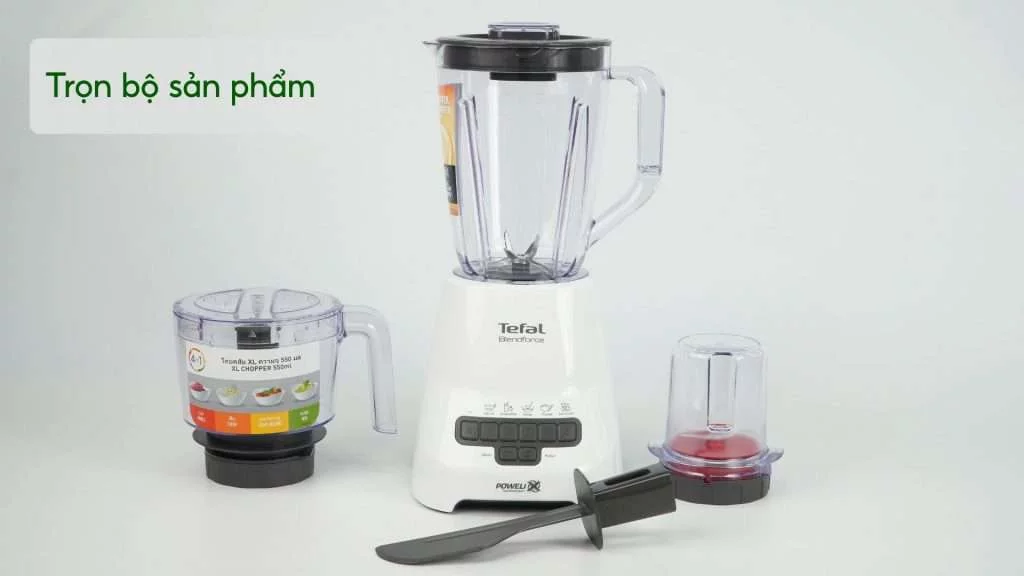 Máy xay sinh tố đa năng Tefal BlendForce Piano BL47YB66 Trọn bộ sản phẩm