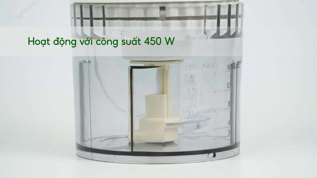 Máy xay thịt PHILIPS HR1393_00_Trắng Hoạt động với công suất 450 W