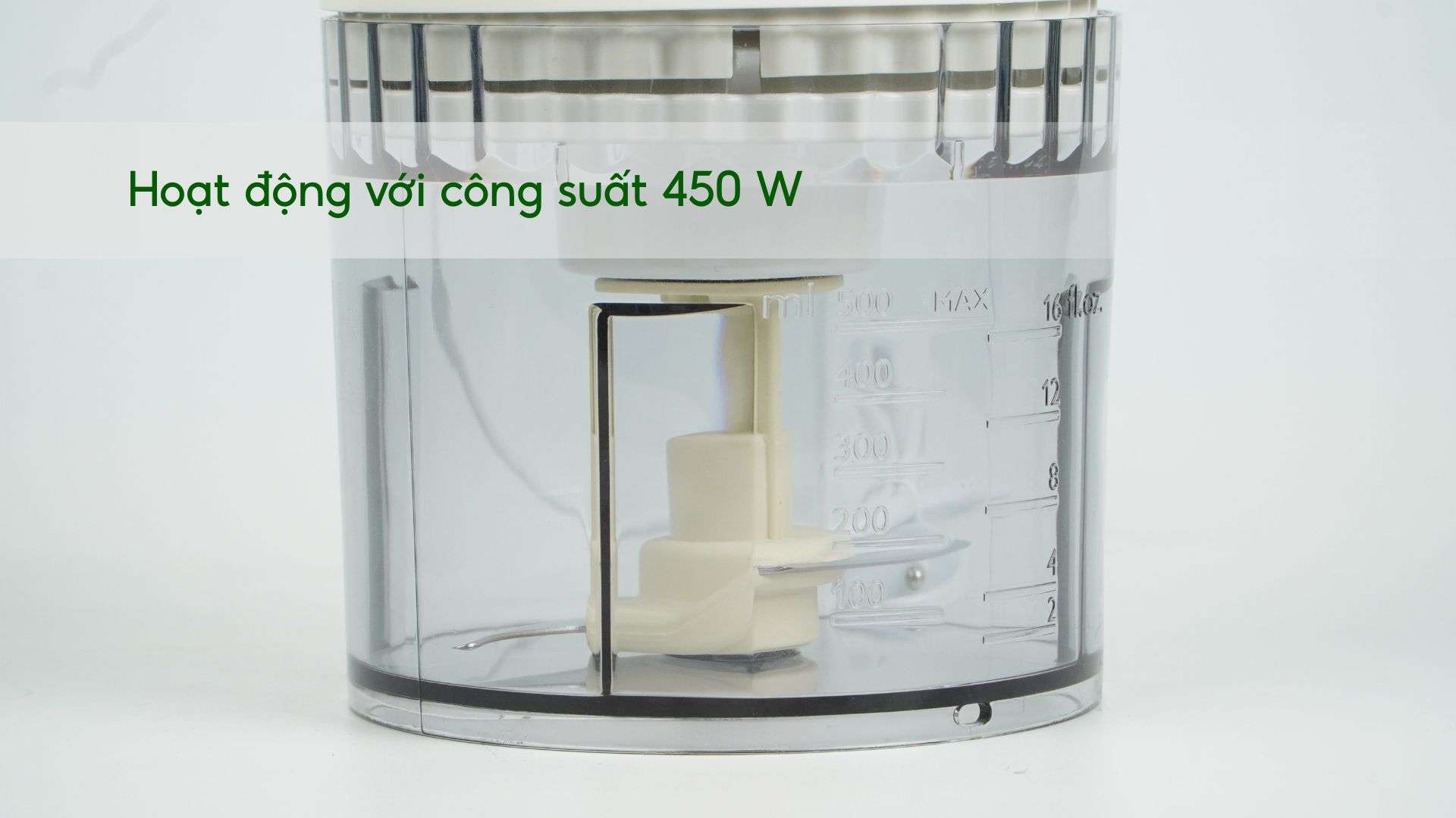 Máy xay thịt PHILIPS HR1393_00_Trắng Hoạt động với công suất 450 W