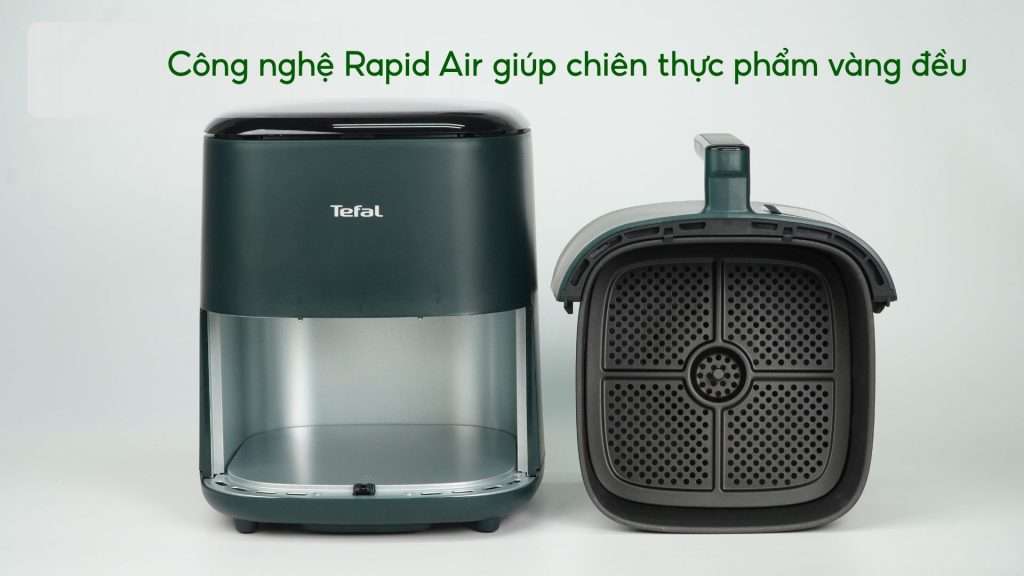 Nồi Chiên Không Dầu Tefal EY245310 5L Điện Tử Công nghệ Rapid Air giúp chiên thực phẩm vàng đều