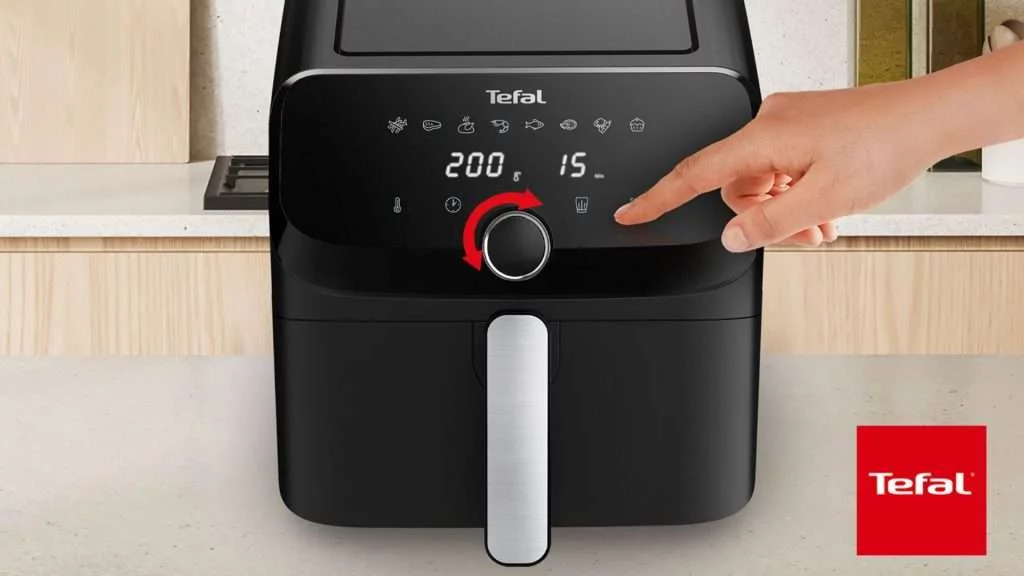 Nồi Chiên Không Dầu Tefal EasyFry Mega 7.5L (EY8558E0) - Núm vặn điều khiển nhiệt độ