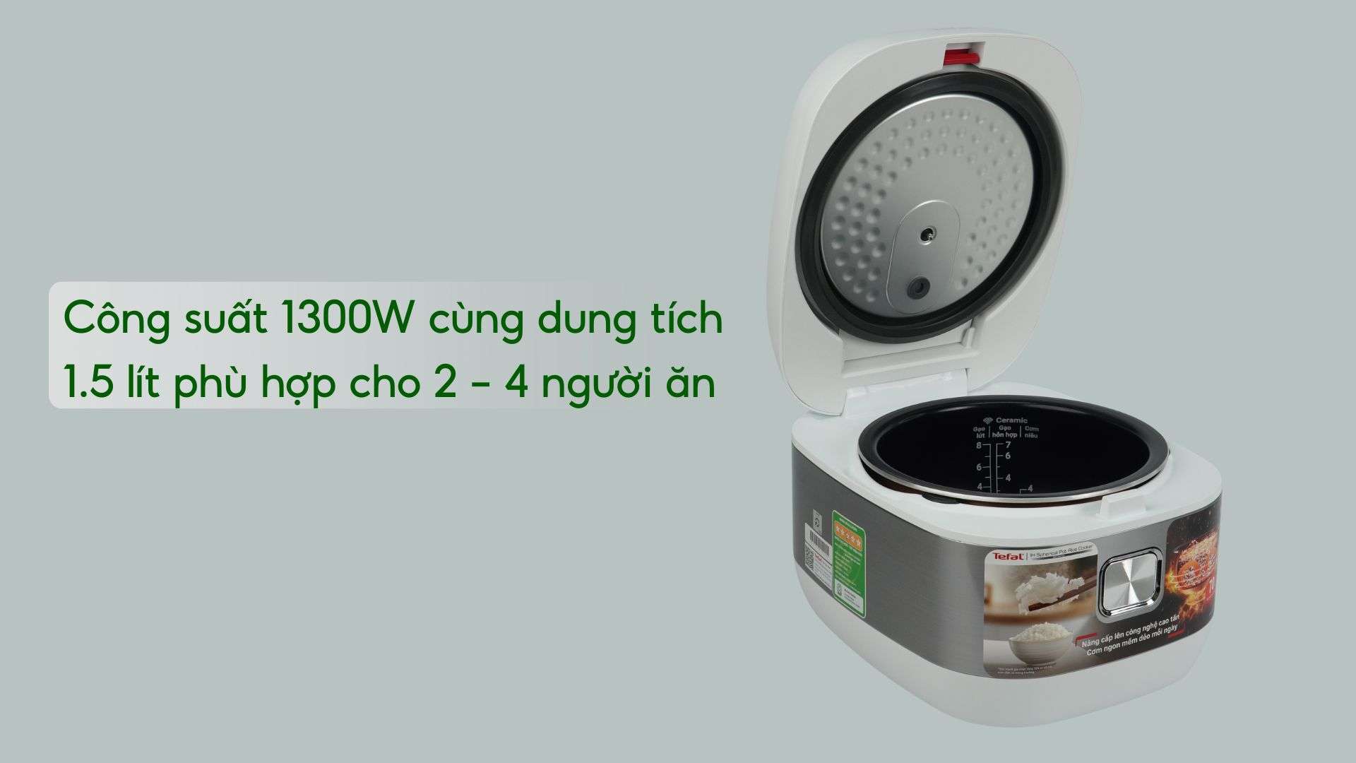 Nồi Cơm Điện Tử Cao Tần Tefal Rice Master RK8131Y0 1.5L Công suất 1300W