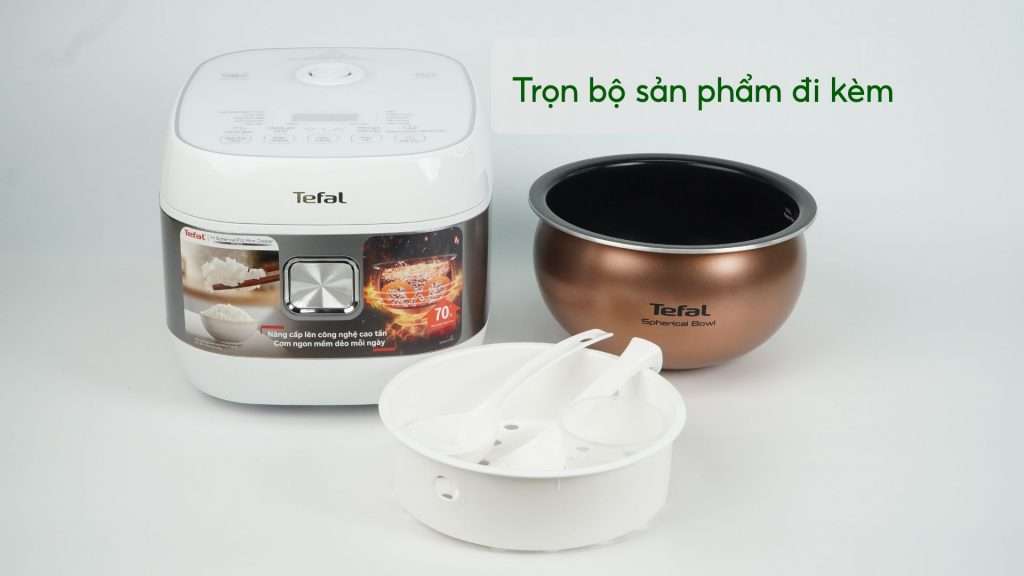 Nồi Cơm Điện Tử Cao Tần Tefal Rice Master RK8131Y0 1.5L Trọn bộ sản phẩm đi kèm