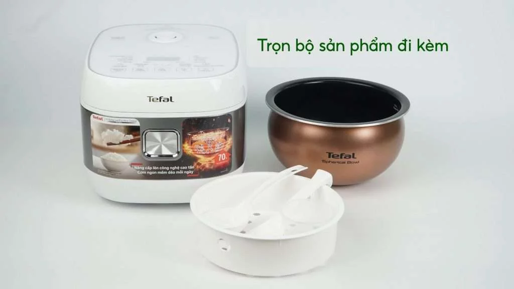 Nồi Cơm Điện Tử Cao Tần Tefal Rice Master RK8131Y0 1.5L Trọn bộ sản phẩm đi kèm
