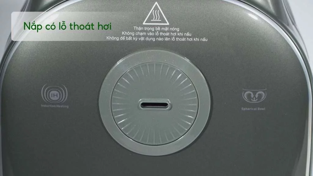 Nồi Cơm Điện Tư Cao Tần Tefal Rice Master RK818A68 1.8L Nắp có lỗ thoát hơi