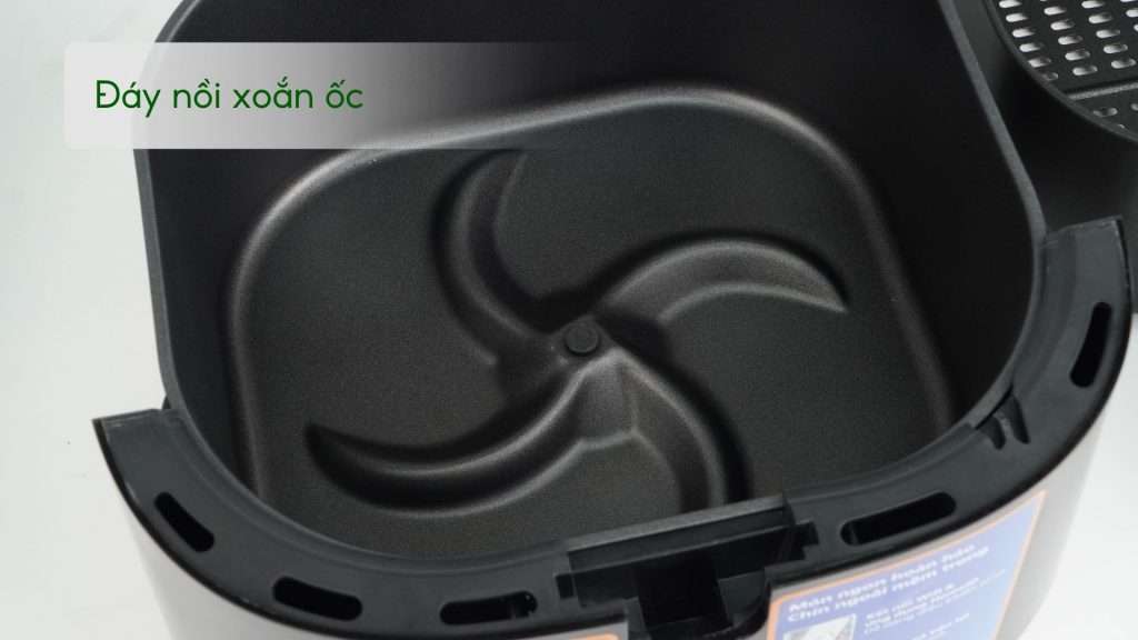 Nồi chiên không dầu PHILIPS HD9280_90_Đen Đáy nồi xoắn ốc