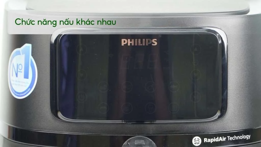 Nồi chiên không dầu PHILIPS HD9285_90_Đen nhám Chức năng nấu khác nhau