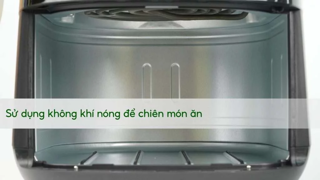 Nồi chiên không dầu PHILIPS HD9285_90_Đen nhám Sử dụng không khí nóng để chiên món ăn