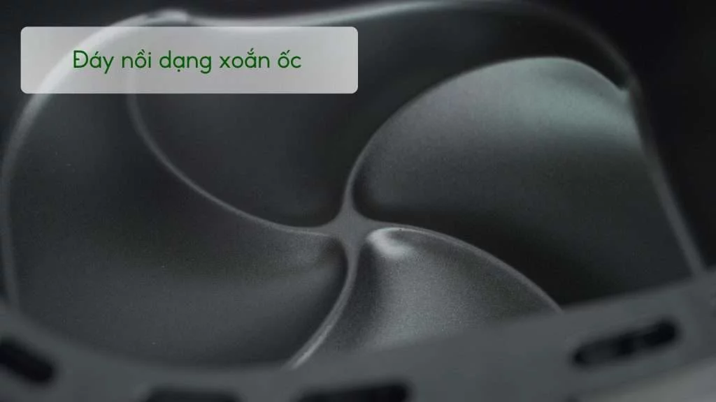 Nồi chiên không dầu PHILIPS NA23000Đen Đáy nồi dạng xoắn ốc