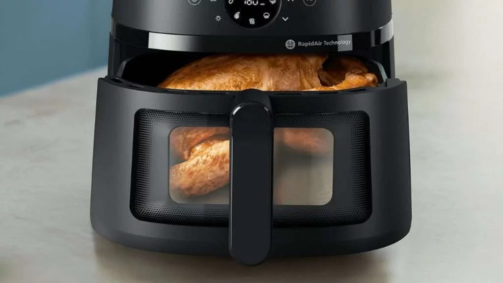 Nồi chiên không dầu PHILIPS NA230_00 - Khây trong suốt theo dõi quá trình nấu