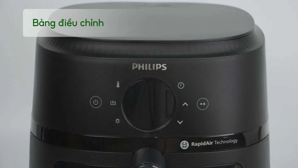 Nồi chiên không dầu PHILIPS NA230_00_Đen Bảng điều chỉnh