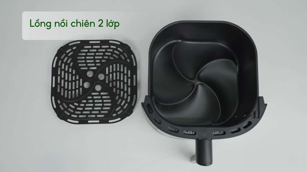 Nồi chiên không dầu PHILIPS NA230_00_Đen Lồng nồi chiên 2 lớp