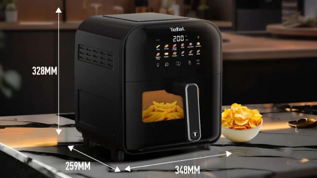 Nồi chiên không dầu Tefal Window 6L (EY821868) - Chi tiết kích thước