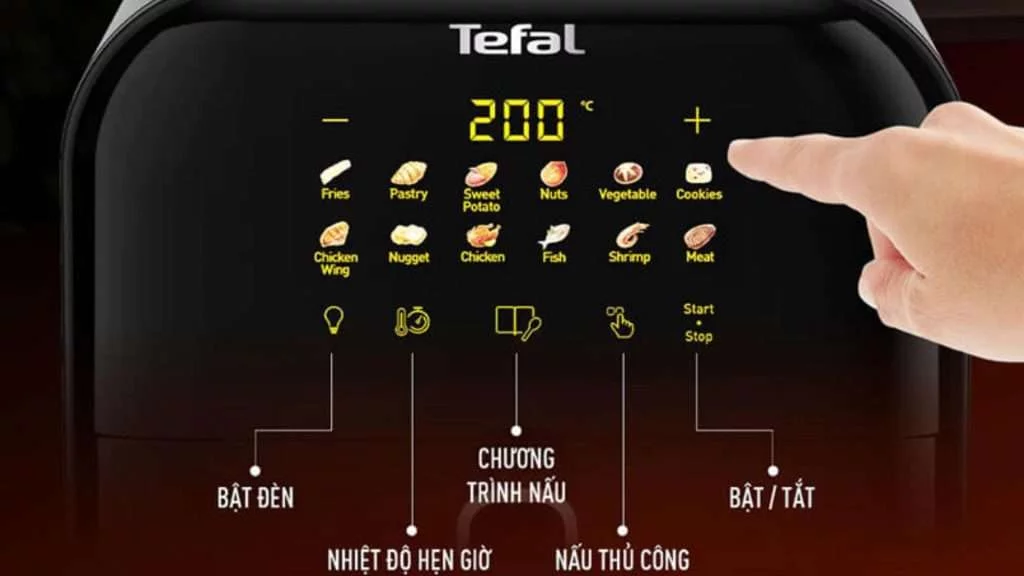 Nồi chiên không dầu Tefal Window 6L (EY821868) - Màn hình cảm ứng