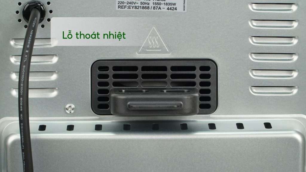 Nồi chiên không dầu Tefal Window EY821868 6L Lỗ thoát nhiệt