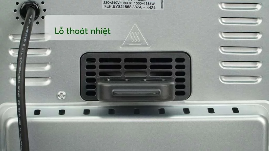 Nồi chiên không dầu Tefal Window EY821868 6L Lỗ thoát nhiệt