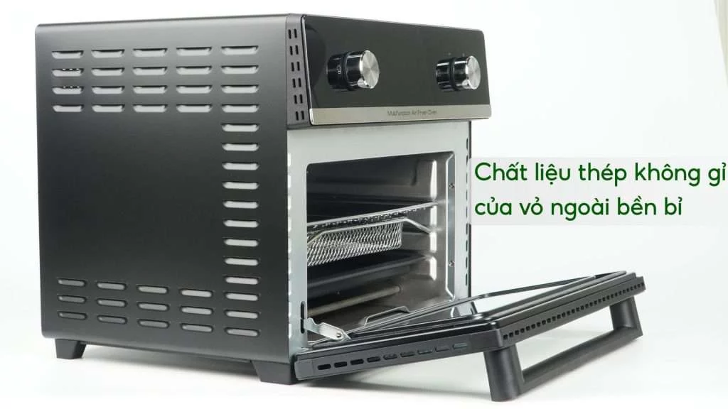 Nồi chiên không dầu kết hợp lò nướng Tefal 20L (FW6058KR) Chất liệu thép không gỉ của vỏ ngoài bền bỉ