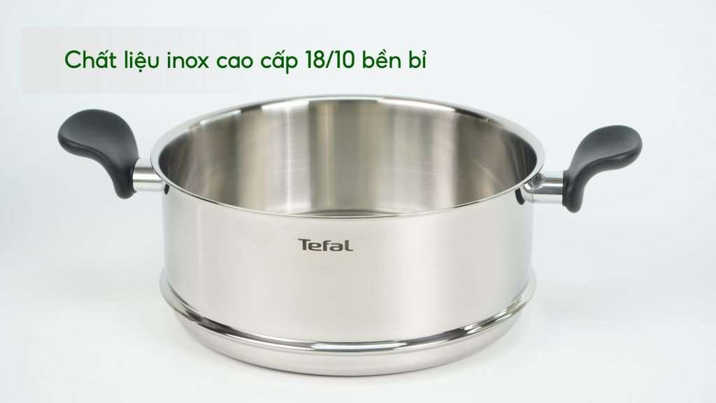 Nồi hấp Inox cao cấp 18_10 Tefal Couscous Primary E3089504, 24cm Chất liệu inox cao cấp 18_10 bền bỉ