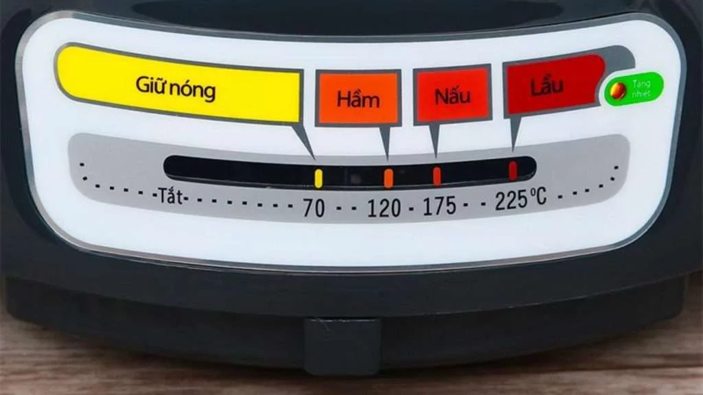 Nồi lẩu điện Supor HFK26EVN 4L - Chi tiết nút gạt điều khiển