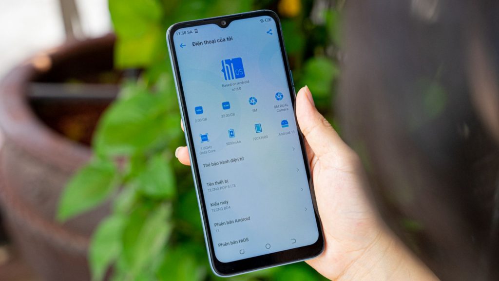 Tecno POP 5 LTE (2GB-32GB) - Thực tế màn hình