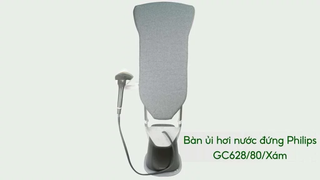 Bàn ủi hơi nước đứng Philips GC628_80_Xám chính diện
