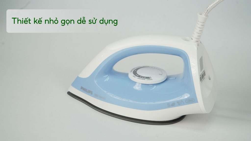 Bàn ủi khô Philips DST0520_20 Xanh dương Thiết kế nhỏ gọn dễ sử dụng